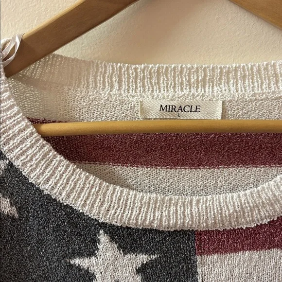 Miracle Stars and Stripes Sweater - Red, White, and Blue - Picture 2 of 3